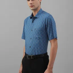 Allen Solly Blue Cotton Slim Fit Printed Shirt image 3