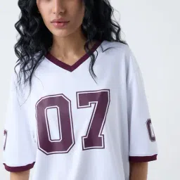 studiofit women Studiofit by Westside White Numerical Printed T-Shirt image 4