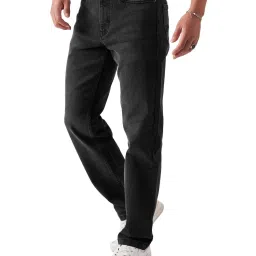 The Souled Store Dark Grey Straight Fit Jeans image 3