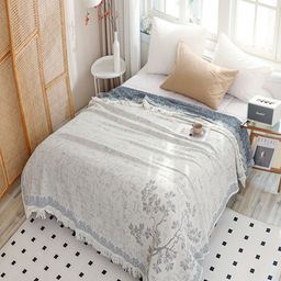 JC HOME Black & White Floral AC Room 380 GSM Single Bed Quilt-picture-25