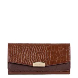 Lino Perros Tan Textured Bi-Fold Wallet for Women-picture-15