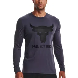 Under Armour Grey Cotton Regular Fit Printed Sports T-Shirt-image-54