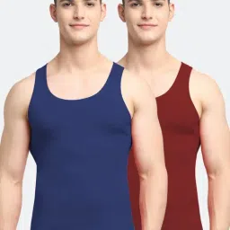 Friskers Multi Cotton Slim Fit Vest - Pack of 2-picture-18