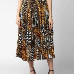 StyleStone Multicolor Printed Pleated Skirt-picture-47