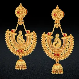 Joyalukkas 22k Gilded Swan Elegance Chand Bali for Women & Girls-picture-41