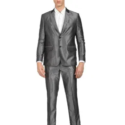 Ad By Arvind Grey Regular Fit Two Piece Suit-picture-35