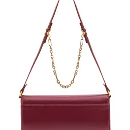 Miraggio Davina Maroon Medium Leather Clutch image 2