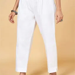 Rangmanch by Pantaloons White Cotton Pants image 3