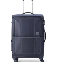 American Tourister Black Bernplus Printed Medium Soft Sided Checked Luggage-image-39