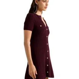 forever new Rosa Stitch Interest Knit Mini Dress image 3