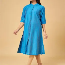 Rangmanch by Pantaloons Blue Printed A Line Kurta image 3