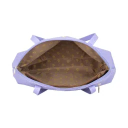 Baggit Sweet Lavender PVC Solid Bowler Handbag image 3