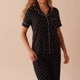La Vie En Rose Black Cotton Printed Night Shirts-image-41