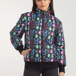 zink london zink Z Black Printed Jacket image 1