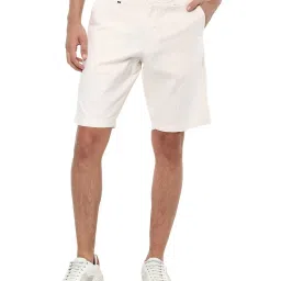 Louis Philippe Sport Cream Striped Chino Shorts image 1