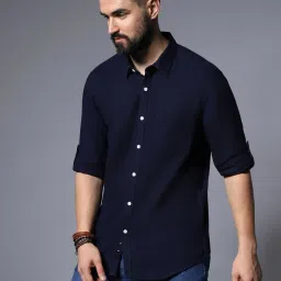 High Star Navy Relaxed Fit Shirt image 3