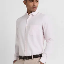 Peter England Elite Pink Cotton Regular Fit Shirt image 3