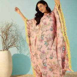 The Kaftan Company Pink Printed Kaftan-picture-31