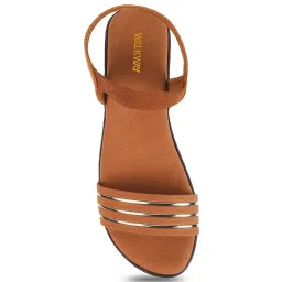 Walkway Women's Tan Ankle Strap Wedges image 3