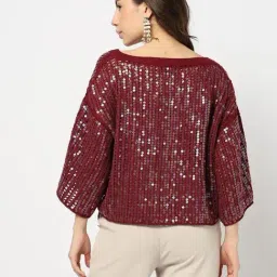 GAP Red Relaxed Fit Embellished Top image 2