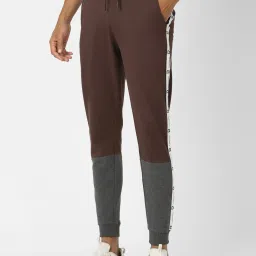 Peter England Brown Cotton Regular Fit Printed Joggers image 3