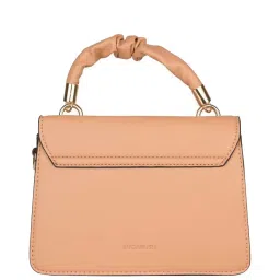 Sugarush Felicia Beige Solid Medium Satchel Handbag image 3