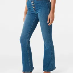 Forever New Dark Blue Regular Fit High Rise Jeans image 3