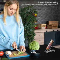 Portronics POR-1804 Modesk 100 Foldable Mobile & Tablet Holder (Grey) image 3