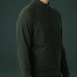 Rare Rabbit Green Cotton Regular Fit Solid Sweatshirt image 3