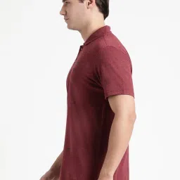 Wildcraft Wine  Regular Fit Texture Sports T-Shirt image 3