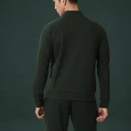 Rare Rabbit Green Cotton Regular Fit Solid Sweatshirt image 2