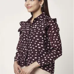 Annabelle by Pantaloons Purple Printed Shirt image 3