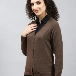 Monte Carlo Brown Textured Cardigan image 3