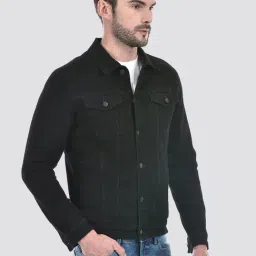 Numero Uno Black Regular Fit Denim Jacket image 4