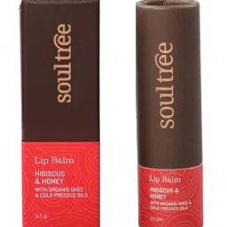 SoulTree Hibiscus & Honey with Organic Ghee & Cold Pressed Oils Ayurvedic Lip Balm - 3.5 gm image 2