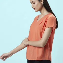 Annabelle by Pantaloons Orange Regular Fit Top image 3