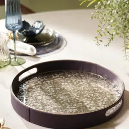 Pure Home And Living Purple Mdf Tray-image-56