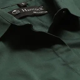 Hancock Bottle Green Cotton Shirt image 5