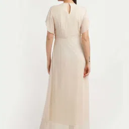 Zink London Cream Embellished Maxi Dress image 2