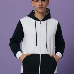 Dogman Men Colourblocked Hooded Sweatshirt image 2