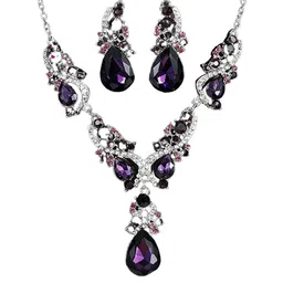 GEHNEY Joy of Jewels Silver-Plated Stainless Steel Necklace and Earrings-image-27
