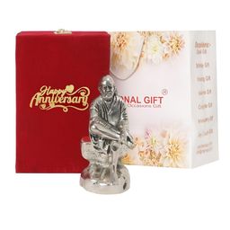 INTERNATIONAL GIFT Grey Textured Baba Showpiece With Happy Anniversary Tag & Velvet Box-picture-15