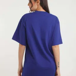 zink london zink Z Blue Cotton Printed A-Line Dress image 2