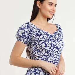 Zink London Blue Printed Top image 3