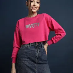 Forever 21 Dark Pink Graphic Print Sweatshirt-picture-13