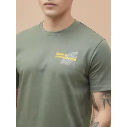 Kappa Green Regular Fit Printed T-Shirt image 4