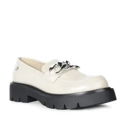 Bata Women's White Loafers image 2
