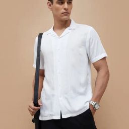 Code By Lifestyle White Regular Fit Striped Shirt-picture-20