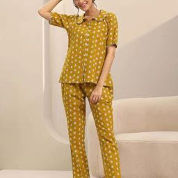 Libas Mustard Printed Pyjamas Set-picture-23