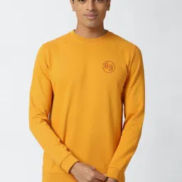 Peter England Mustard Regular Fit Sweatshirt image 1